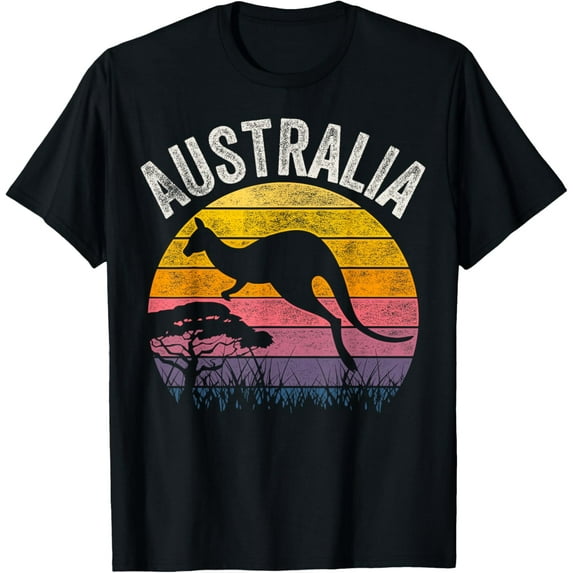 Australia Day Shirt Funny Australian Kangaroo Vintage T-Shirt