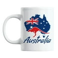 thumbnail image 1 of Australia Day feat. Kangaroo, Flag & Map Outline Coffee & Tea Mug (11oz), 1 of 6