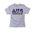 thumbnail image 1 of Australia Equestrian - Olympic Games - Rio - Flag Girl's Cotton Youth Grey T-Shirt, 1 of 2