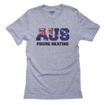 thumbnail image 1 of Australia Figure Skating - Winter Olympic - Korea - Flag Men's Grey T-Shirt, 1 of 2