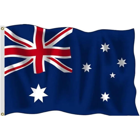 Australia Flag 4X6 FT, Outdoor Polyester Flags, Australian National Flags - Double Stitched Polyester Flags with Brass Grommets and Stronger Header. (4X6)