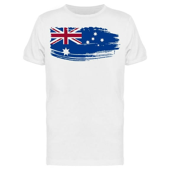 Australia Flag, Grundge Style T-Shirt Men -Image by Shutterstock, Male Large