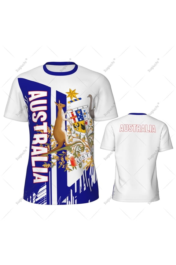 Australia Flag Men Sports T-shirt Women Tees jersey for Soccer Football Running Bike Tennis Fitness Fans