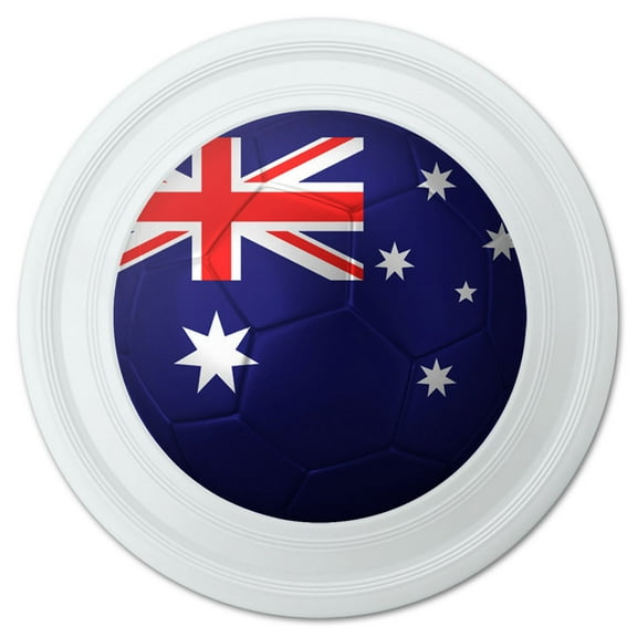 Australia Flag Soccer Ball Futbol Football Novelty 9" Flying Disc