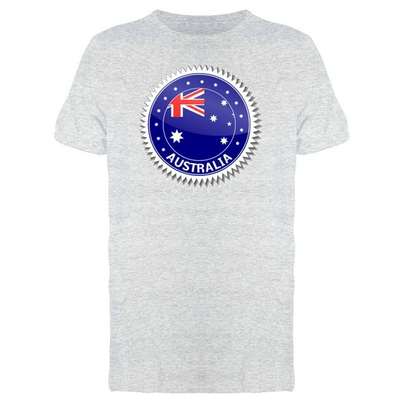 Australia Flag Sticker Tee Men's -Image by Shutterstock