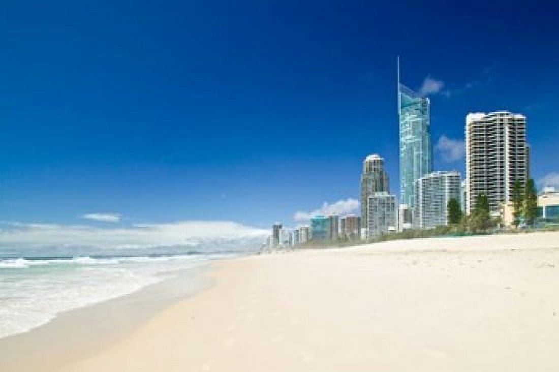 Australia Gold Coast Surfers Paradise Beach Canvas Art - Walter Bibikow DanitaDelimont (26 x 18)