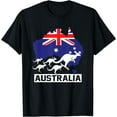 thumbnail image 1 of Australia Kangaroo T-Shirt Black Large, 1 of 4