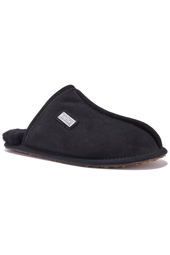 Collective Closed Leather Mule, L, Black