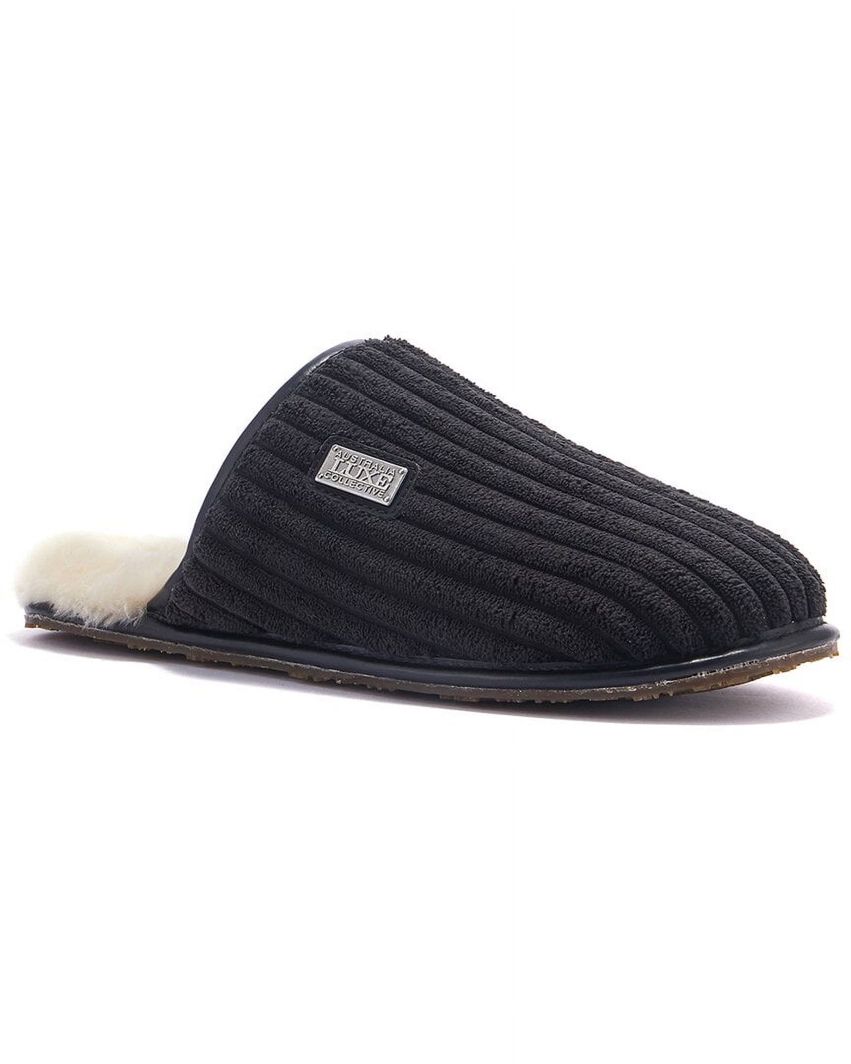 New Australia Luxe Collective Men’s Slip On Shearling Lined Moc Slippers Size 10 Mens moccasin loungewear loafer Hamilton, lined in grade A  main image 4
