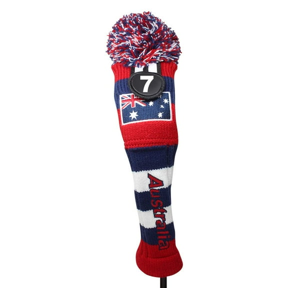 Australia Majek #7 Hybrid Golf Pom Pom Knit Rescue Utility Club Head Cover