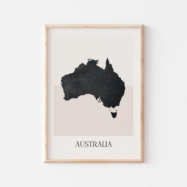 Australia Map Poster, Australia Print, Australia Map Print Minimalist ...