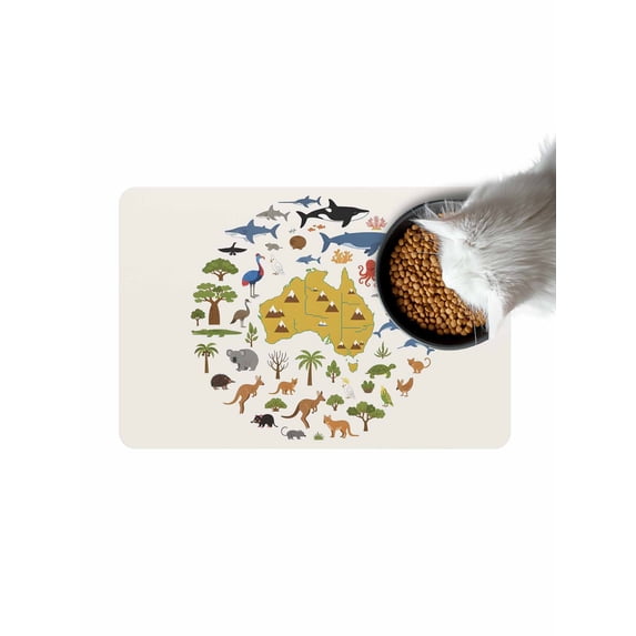 Australia Map Section Doormat Non Slip Diatomaceous Earth Door Mat ...
