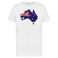 thumbnail image 1 of Australia Map With Flag T-Shirt Men -Image by Shutterstock, Male 3X-Large, 1 of 2