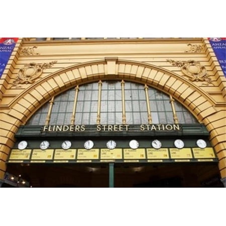 Australia Melbourne Flinders Street Train Station Poster Print by David Wall - 26 x 17 in.