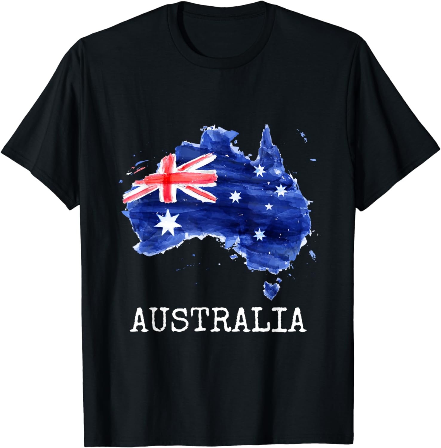 Australia National Pride Flag Watercolor Map T-Shirt - Walmart.com