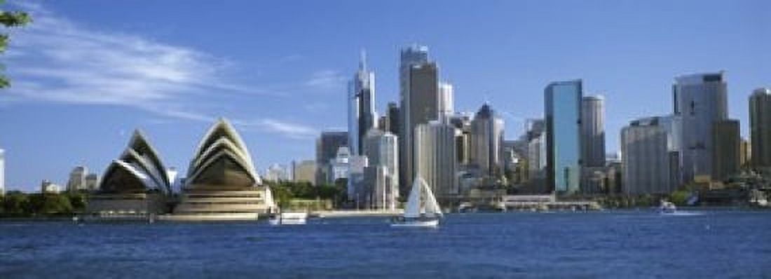 Australia New South Wales Sydney Sydney harbor View of Sydney Opera House and city Canvas Art - Panoramic Images (18 x 7)