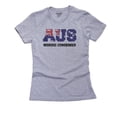 thumbnail image 1 of Australia Nordic Combined - Winter Olympic - Korea - Flag Women's Cotton Grey T-Shirt, 1 of 2