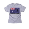 thumbnail image 1 of Australia Olympic - Cross Country Skiing - AUS Flag - Silhouette Boy's Cotton Youth Grey T-Shirt, 1 of 2