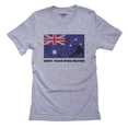 thumbnail image 1 of Australia Olympic - Short Track Speed Skate - Flag - Silhouette Men's Grey T-Shirt, 1 of 2
