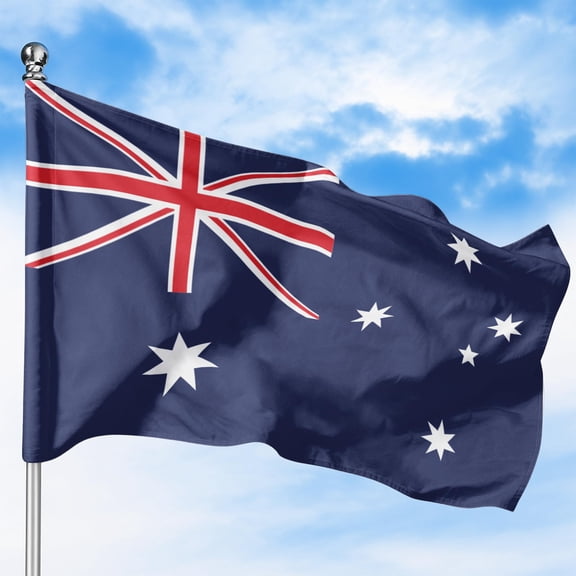 Australia Outdoor Flag (1x1.5ft) by DreamController - Durable, Fade-Resistant Polyester, Double-Stitched, Brass Grommets - HD Printed Oceania Flag - Made in USA