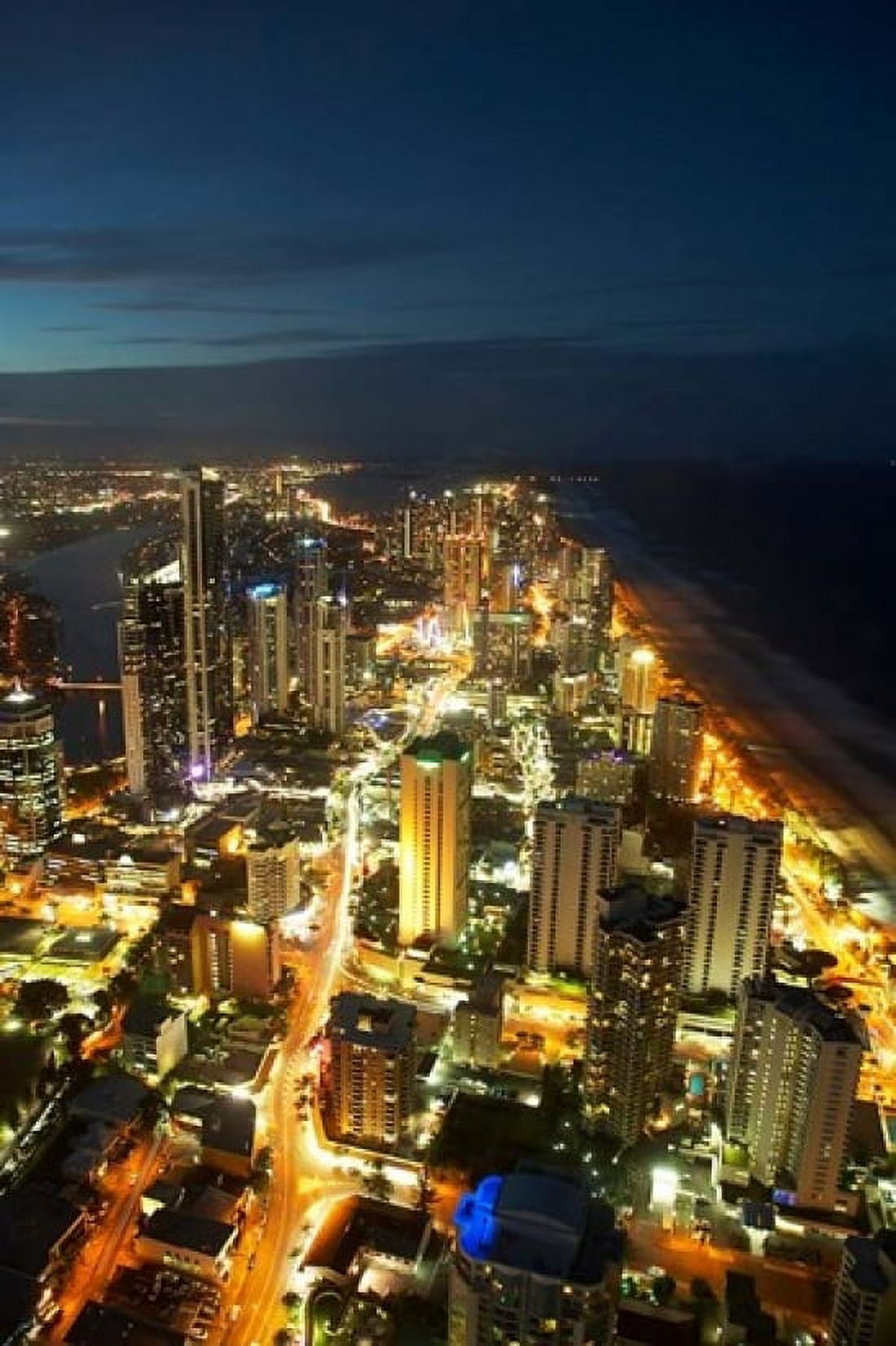 Australia Queensland Surfers Paradise City Skyline Canvas Art - David Wall DanitaDelimont (11 x 17)