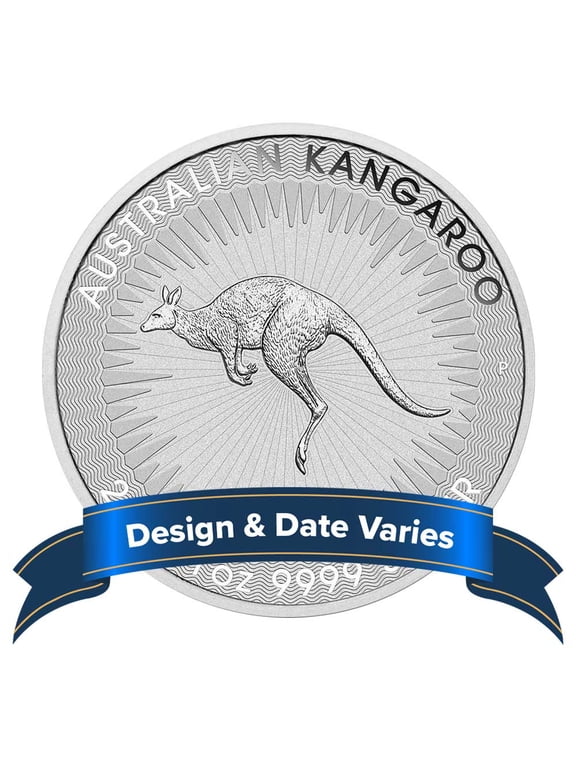 Australia Random Year $1 1-oz Silver Kangaroo GEM BU