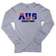 thumbnail image 1 of Australia Shooting - Olympic Games - Rio - Flag Men's Long Sleeve Grey T-Shirt, 1 of 2