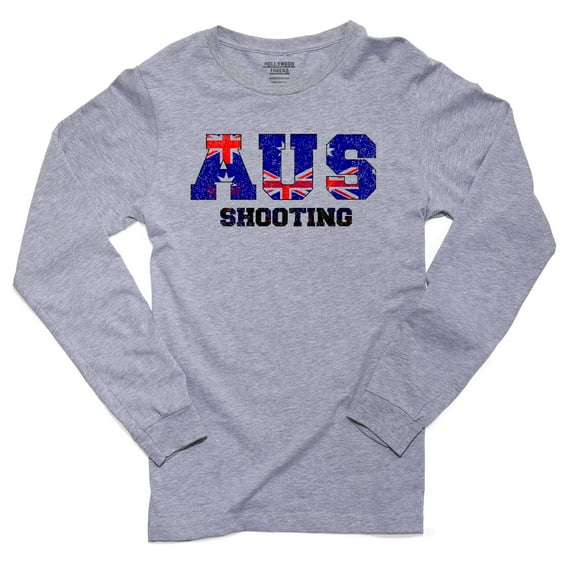 Australia Shooting - Olympic Games - Rio - Flag Men's Long Sleeve Grey T-Shirt