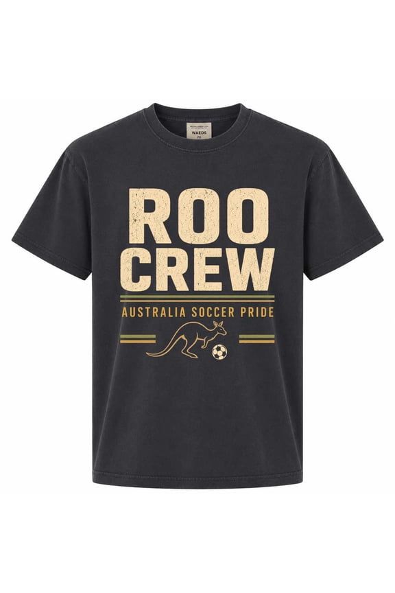 Australia Soccer Roo Crew Graphic T-Shirt Minimal Typography Aussie Football Fan Casual Unisex Tee