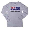 thumbnail image 1 of Australia Speed Skating - Winter Olympic - Korea - Flag Boy's Long Sleeve Grey T-Shirt, 1 of 2