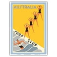 thumbnail image 1 of Australia Surf Club - Womens Surf Training - Vintage Advertising Poster by Gert Sellheim c.1936 - Master Art Print 10in x 14in, 1 of 4