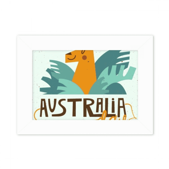 Australia Sydney Opera House and Giraffe Photo Mount Frame Picture Art Painting Desktop 5x7 inch