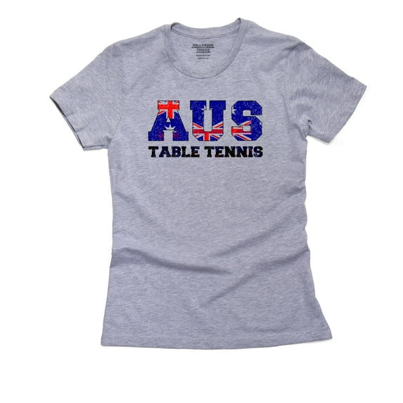 Australia Table Tennis - Olympic Games - Rio - Flag Women's Cotton Grey T-Shirt