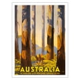 thumbnail image 1 of Australia - The Tallest Trees in the British Empire - Marysville Victoria - Vintage Travel Poster by Percy Trompf c.1930 - Bamboo Fine Art 290gsm Paper (Unframed) 12x16in, 1 of 4