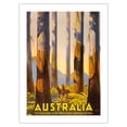 thumbnail image 1 of Australia - The Tallest Trees in the British Empire - Marysville Victoria - Vintage Travel Poster by Percy Trompf c.1930 - Bamboo Fine Art 290gsm Paper Print (Unframed) 18x24in, 1 of 4