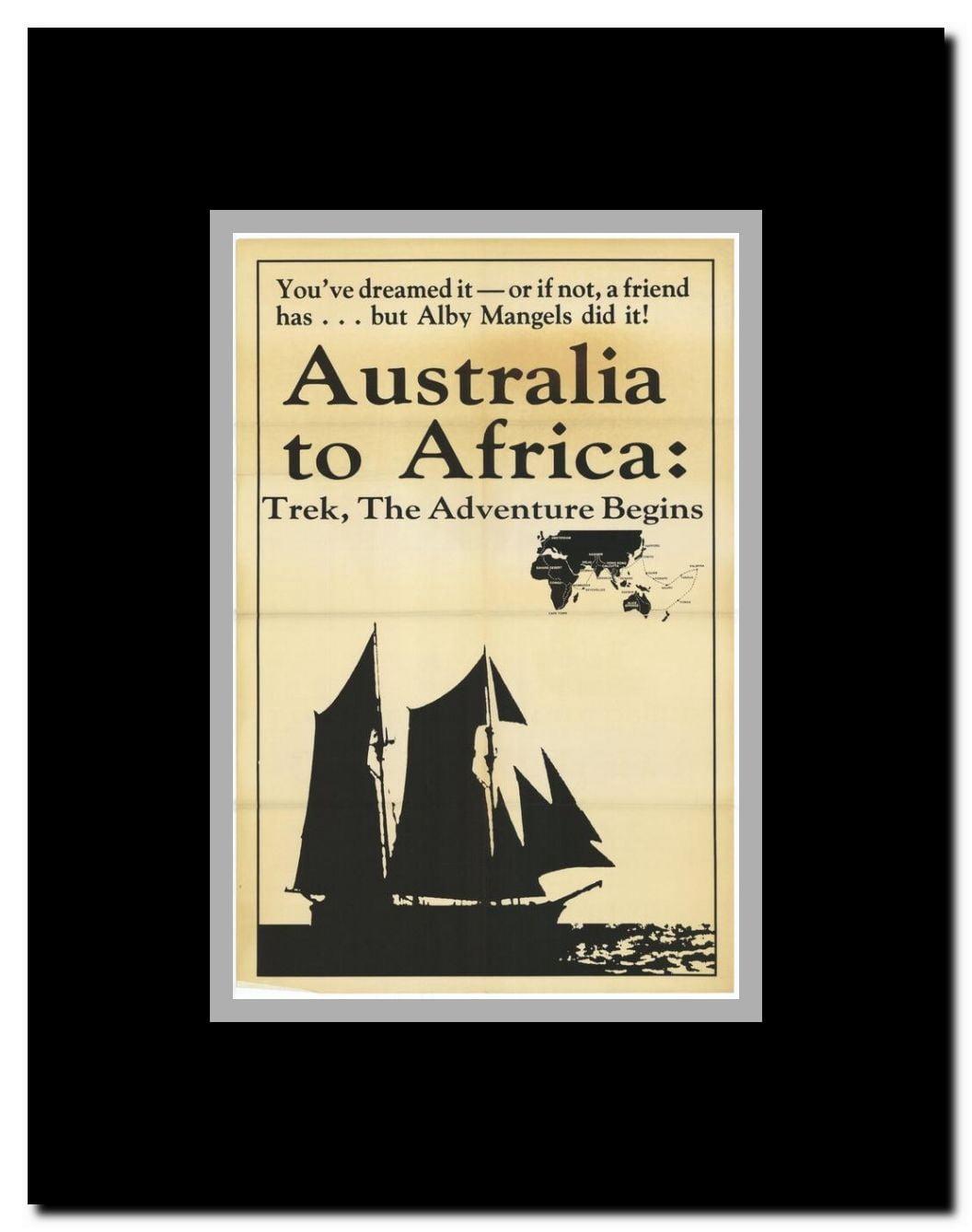 Australia To Africa Trek The Adventure Begins Framed Movie Poster