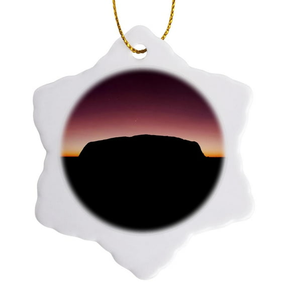 3drose, Australia, Uluru-kata Tjuta Np, Outback, Ayers Rock-au01 Pso0034 - Paul Souders, 3 inch Snowflake Porcelain Ornament