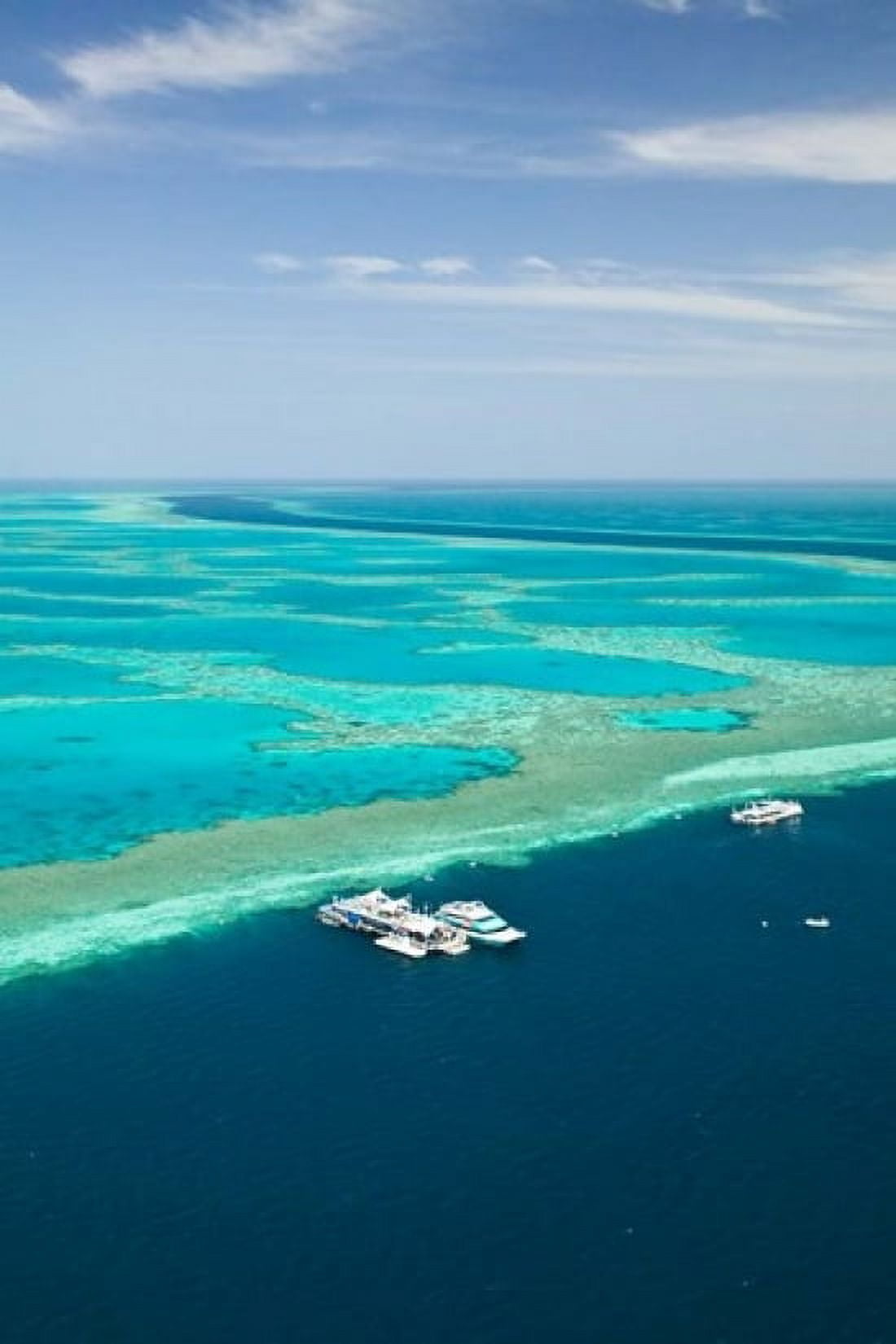Australia Whitsunday Coast Great Barrier Reef (vertical) Canvas Art - Walter Bibikow DanitaDelimont (24 x 36)