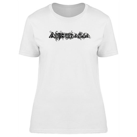 Australia With Retro Font T-Shirt Women -Image by Shutterstock, Female XX-Large