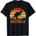 thumbnail image 1 of Australia kangaroo vintage T-Shirt men and women can wear, black, white, gifts, 1 of 4