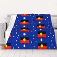 thumbnail image 1 of Australian Aboriginal Flag Throw Blanket Warm Camping Outdoor Light Weight Cozy Blanket for Couch Sofa Bed 40"x30", 1 of 7