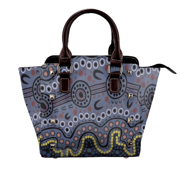 Australian Aboriginal Patterns Rivet Fashion One-Shoulder Women's Handbag Tote Bag