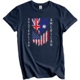 Australian American Flags Ripped Graphic T-Shirt - Walmart.com