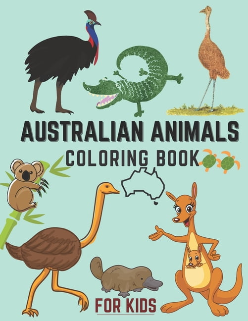 Australian Animals Coloring Book For Kids: A Fun & Informational Kids ...