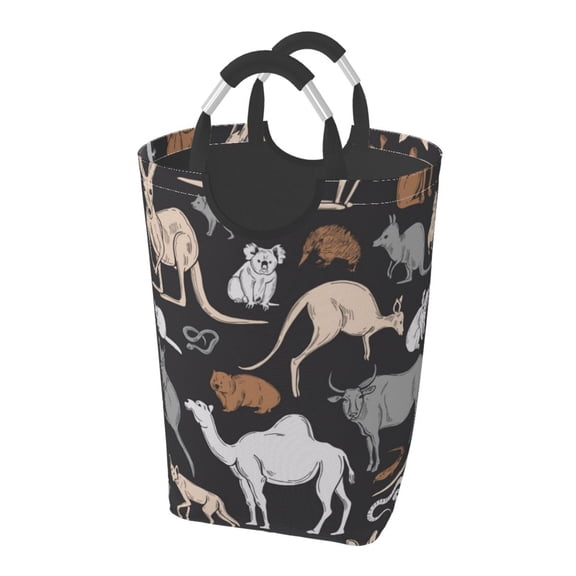 Australian Animals Koala Laundry Bag with Handle - Foldable Dirty Clothes Hamper Collapsible Storage Bin