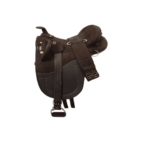 Australian Aussie Style Saddle Australian Collection - Horse Seat Size Perfect, Super Soft Material, Branded Synthetic Australian Stock Saddle