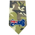 thumbnail image 1 of Australian Bone Flag Screen Print Bandana, Green Camo, 1 of 1