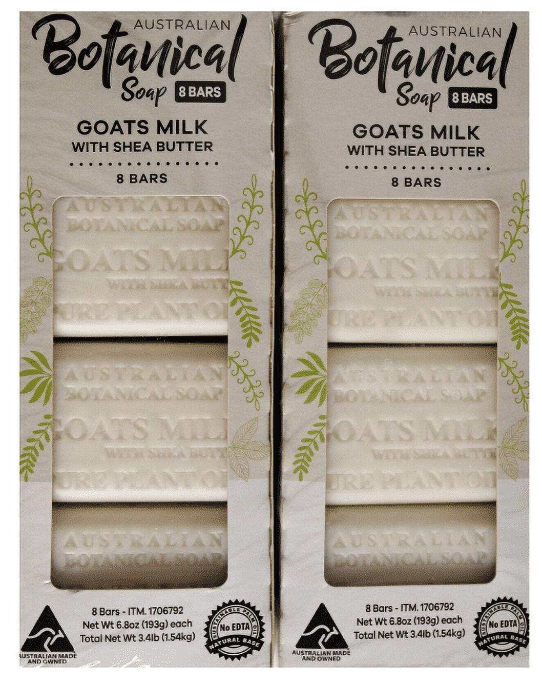Australian Botanical Soap, Goats Milk with Shea Butter Pure Plant Oil