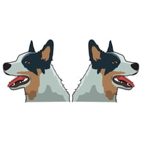 Australian Cattle Decal | Indoor/Outdoor | Dog Lover Super Cute Sticker for SUV Windows, Dorm Rooms, Bedroom, Offices | SignMission personalized gift | 2 Pack of 6"