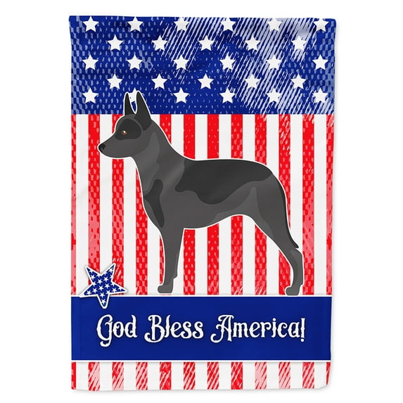 Australian Cattle Dog American Flag Canvas House Size